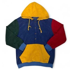 NEW ChArmkp 90s Inspired Colorblock Patchwork Hoodie — LARGE